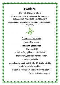 FELHÍVÁS - Adománygyűjtés kutyusok2
